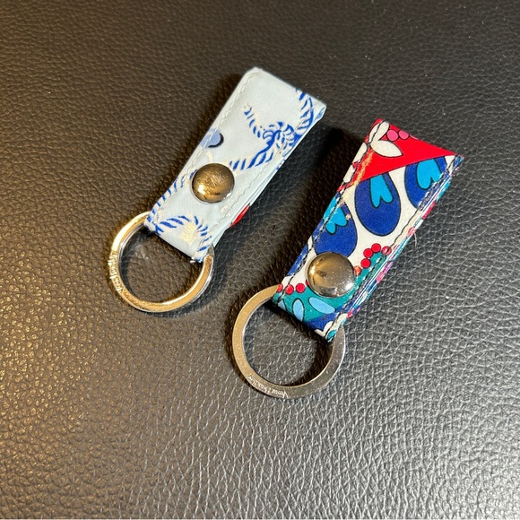 Set of Vera Bradley Loop Keychain Fob in Haymarket Paisley and Anchors Away. - Picture 2 of 2